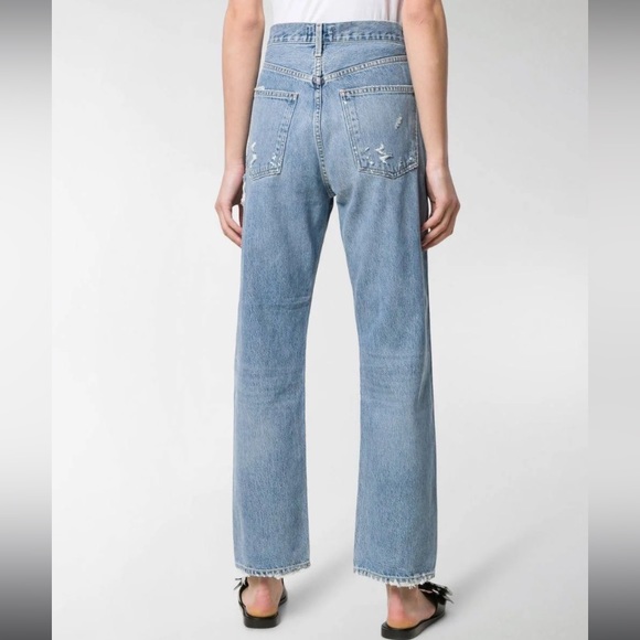 AGOLDE Distressed Mom Jeans Blue Size 26 - Picture 5 of 6